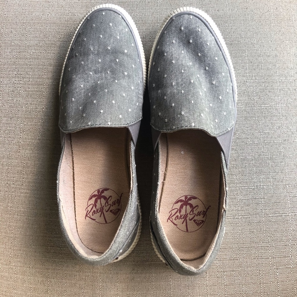 Roxy Grey Slip On Sneakers